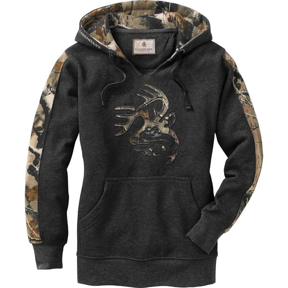 Womens Camo Hoodie Cotton Polyester Large Casual Durable Soft Fleece